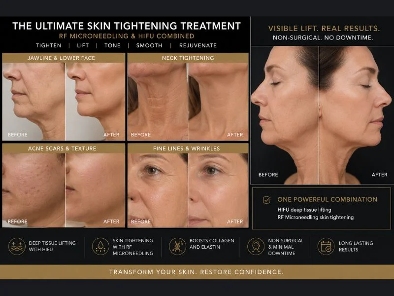 Results of combined treatment for the ultimate skin tightening treatment Uxbridge